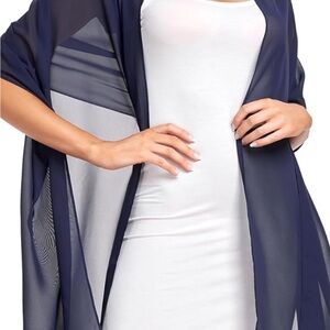 Chic Sheer Navy Kimono Wrap